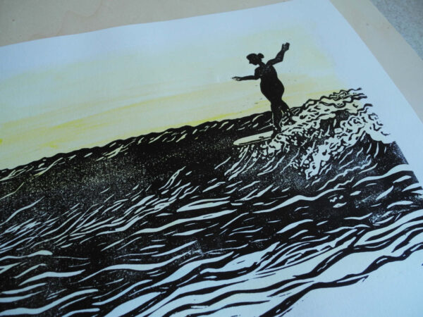 Surf Art Print the Golden Hour